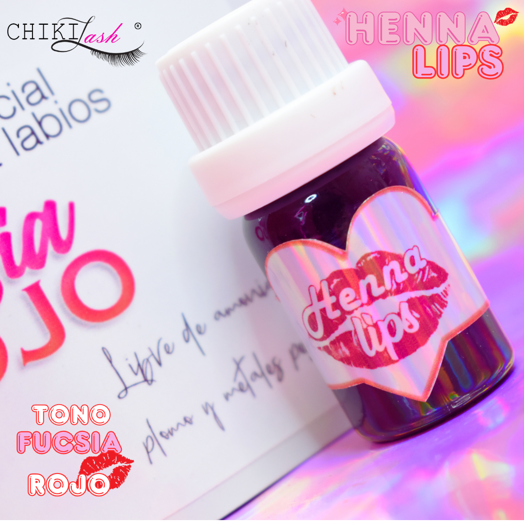 HENNA LIPS FUSCIA ROJO BY CHIKI LASH