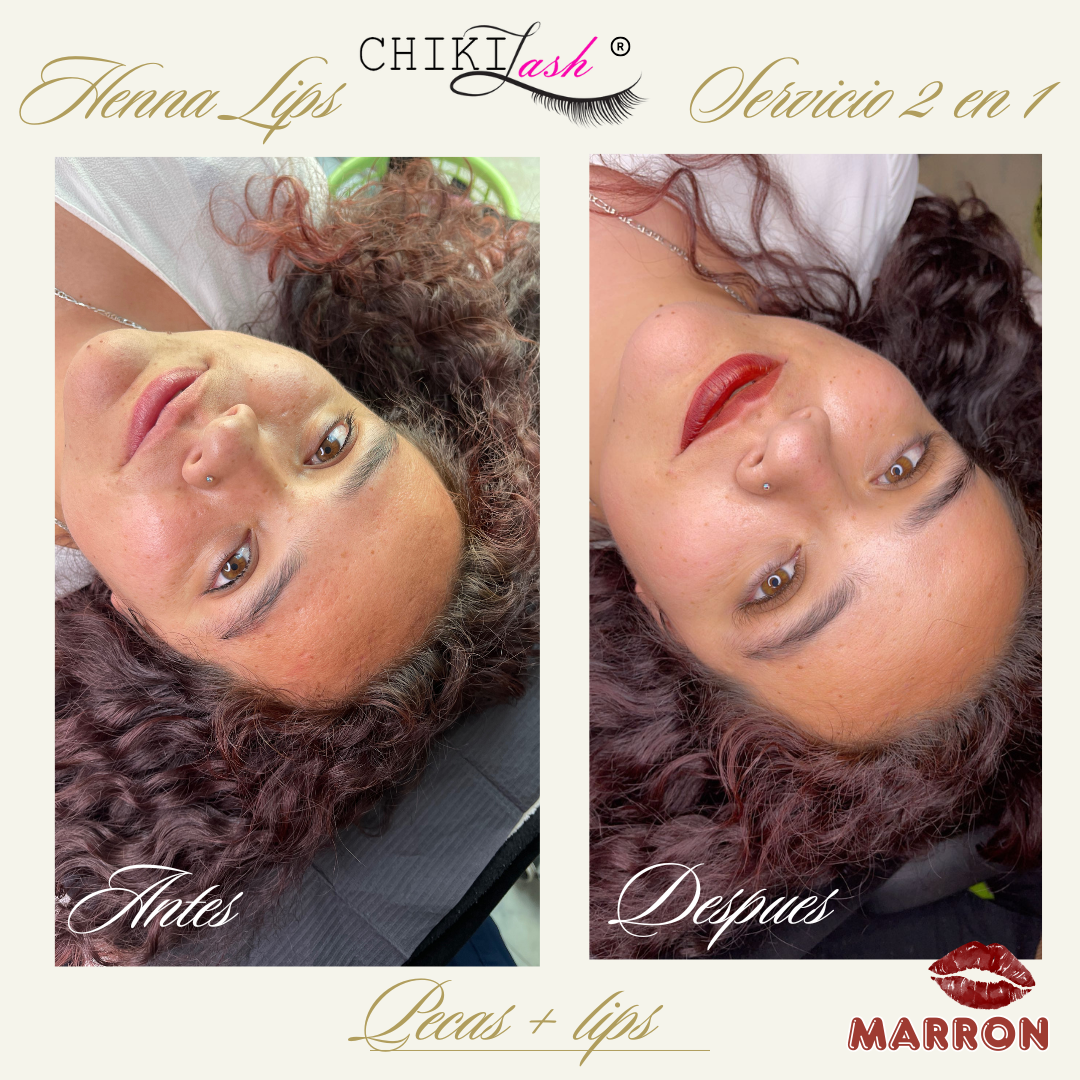 HENNA LIPS CAFFE MACHIATO ( TONO MARRON) 2-1 LIPS Y PECAS