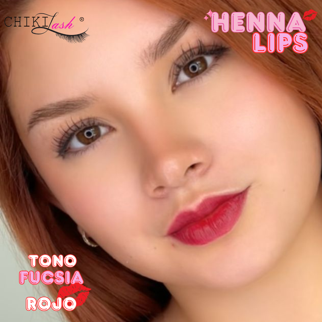 HENNA LIPS FUSCIA ROJO BY CHIKI LASH